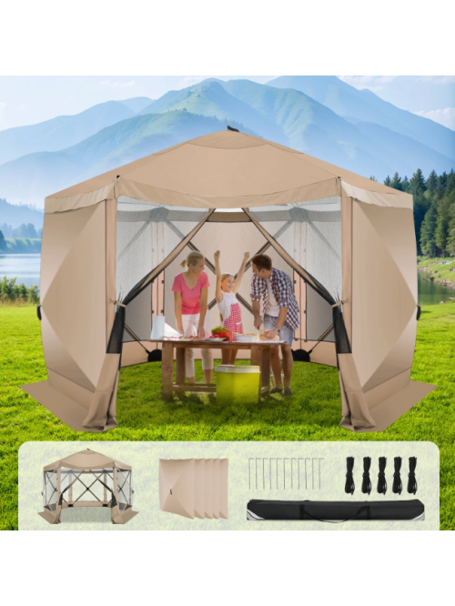 SANOPY 12x12ft Outdoor Gazebo Screen Tent, Pop up ...